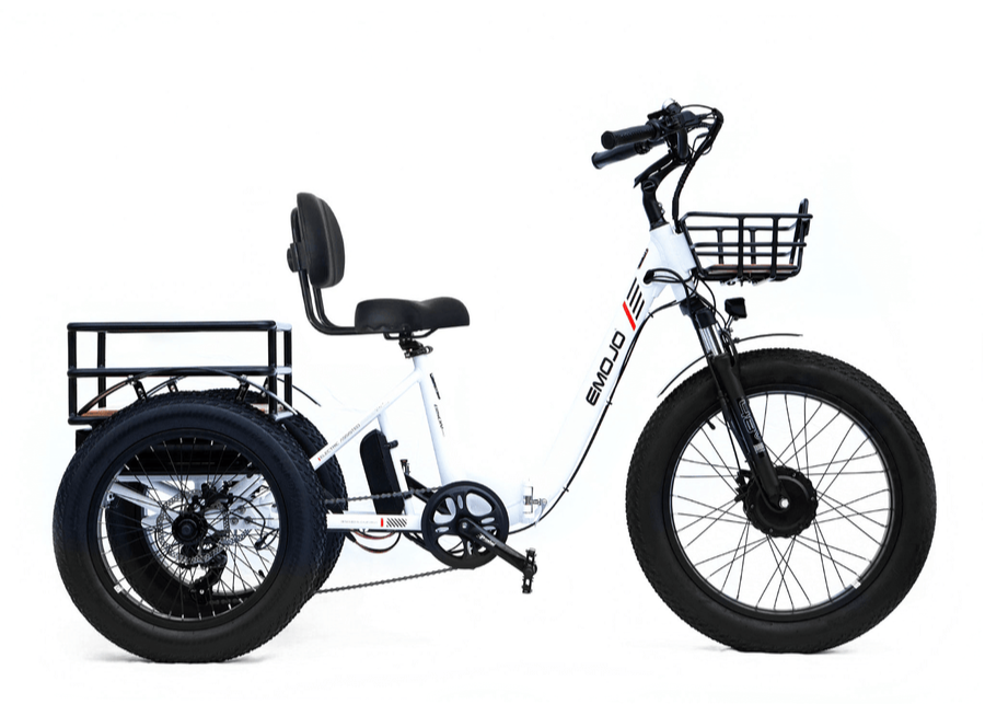 Emojo Bison Pro Electric Fat Tire Bike – All-Terrain Step-Thru eBike for Adults - White