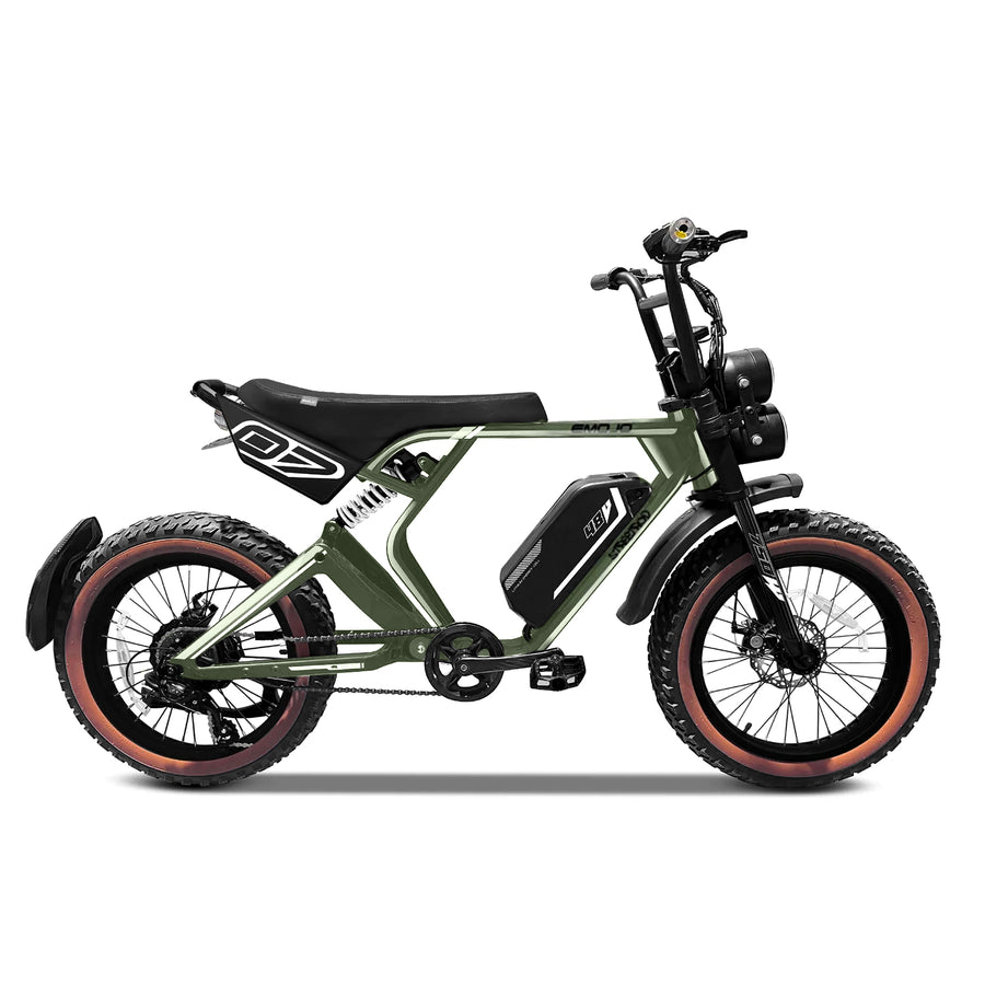 Emojo Streetrod Electric Bike – eBike for Adults and Teens - Army Green