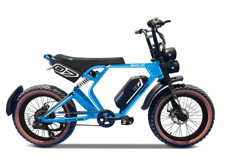 Emojo Streetrod Electric Bike – eBike for Adults and Teens - Blue