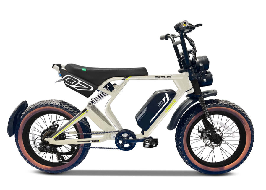 Emojo Streetrod Electric Bike – eBike for Adults and Teens - Light Gray