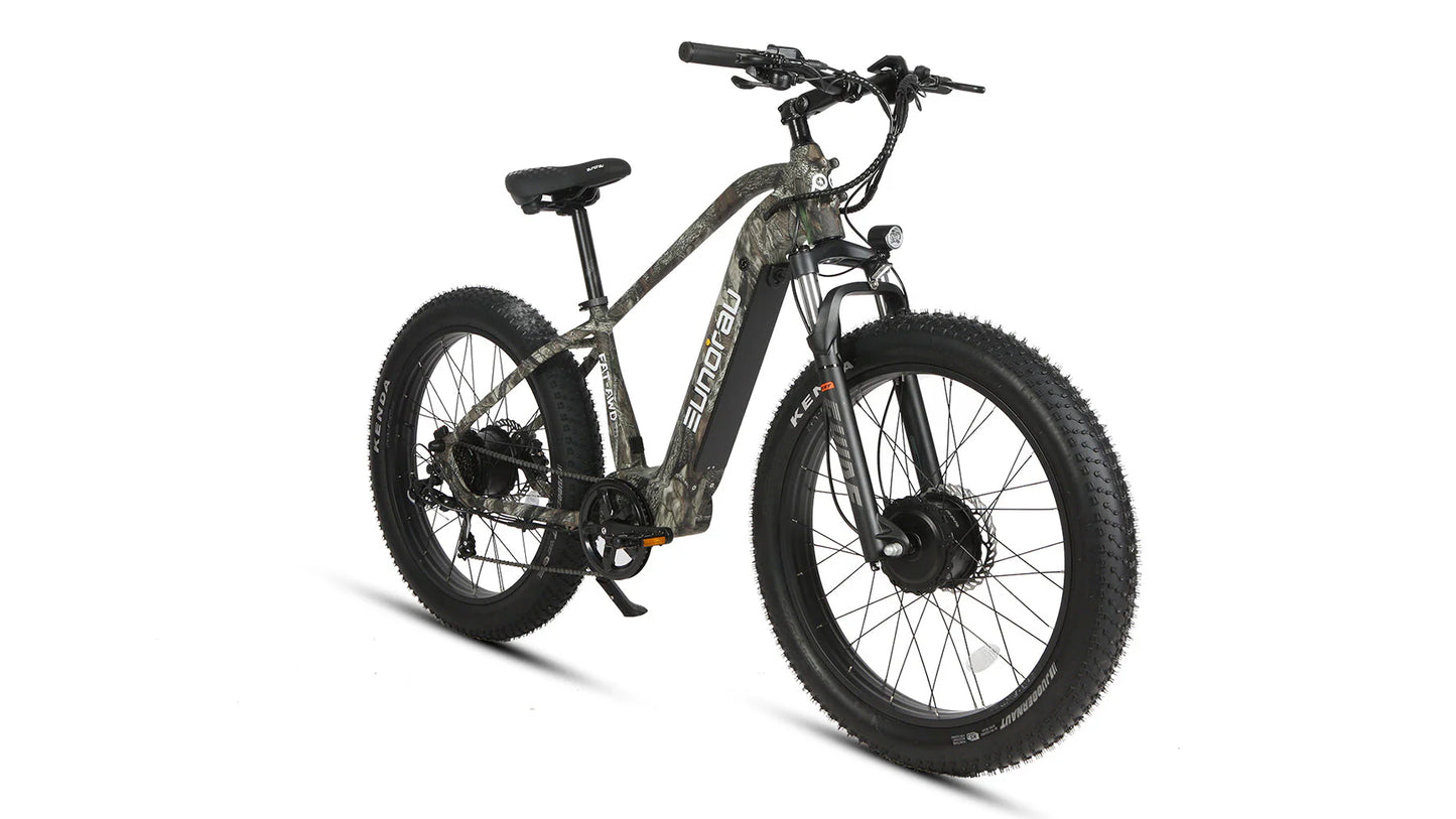 Eunorau Fat-AWD 2.0 Electric Bike | Dual Motor, 80 Miles - Maple