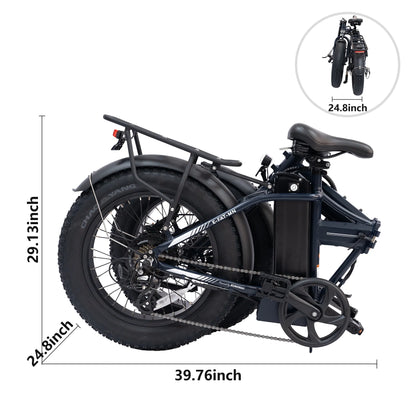 Eunorau E-Fat-MN | 500W Electric Bike – Foldable, 50-Mile Range