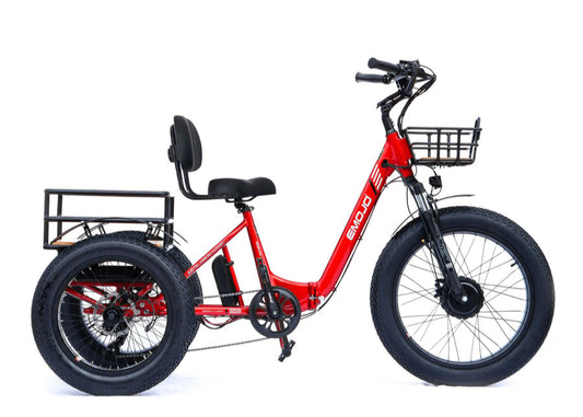 Emojo Bison Pro Electric Fat Tire Bike – All-Terrain Step-Thru eBike for Adults - Red
