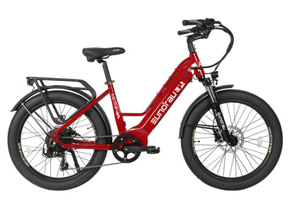 Eunorau Meta26 Electric Commuter Bike - Red