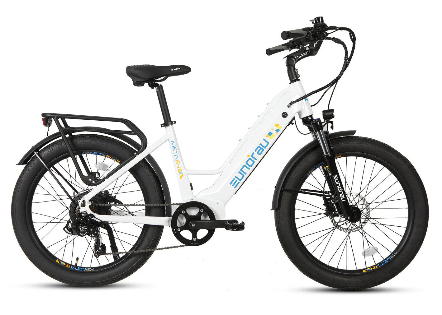 Eunorau Meta26 Electric Commuter Bike - White