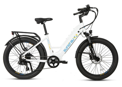 Eunorau Meta26 Electric Commuter Bike - White