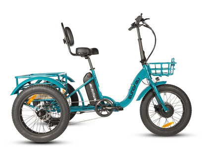 Eunorau New-Trike 2.0 Foldable Electric Trike - bluegreen