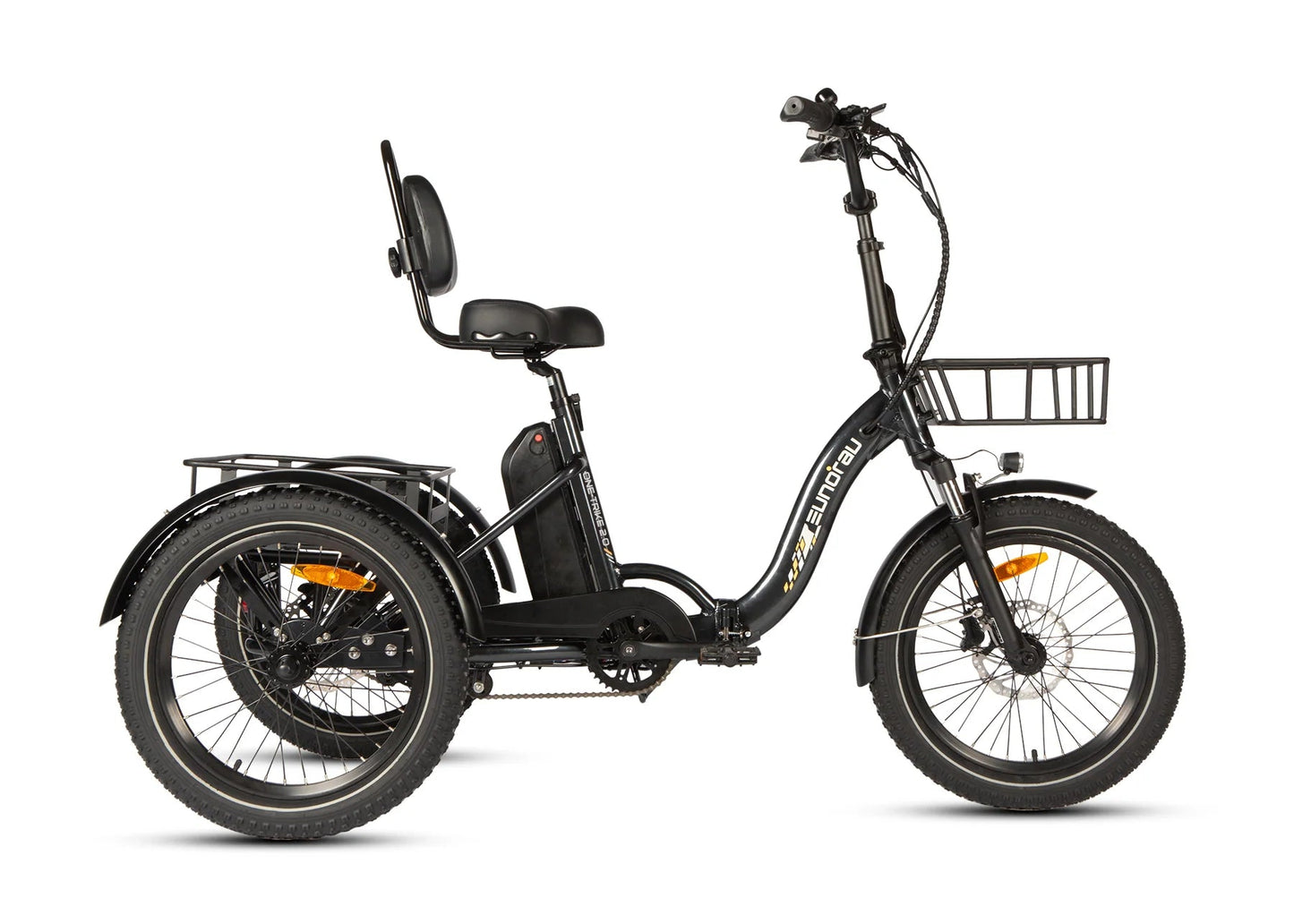 Eunorau One-Trike 2.0 Foldable Electric Trike - Black