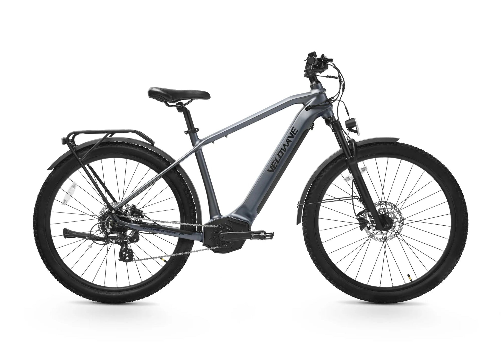 Velowave Swift M Mid-drive Commuter Electric Bike - Blue Gray
