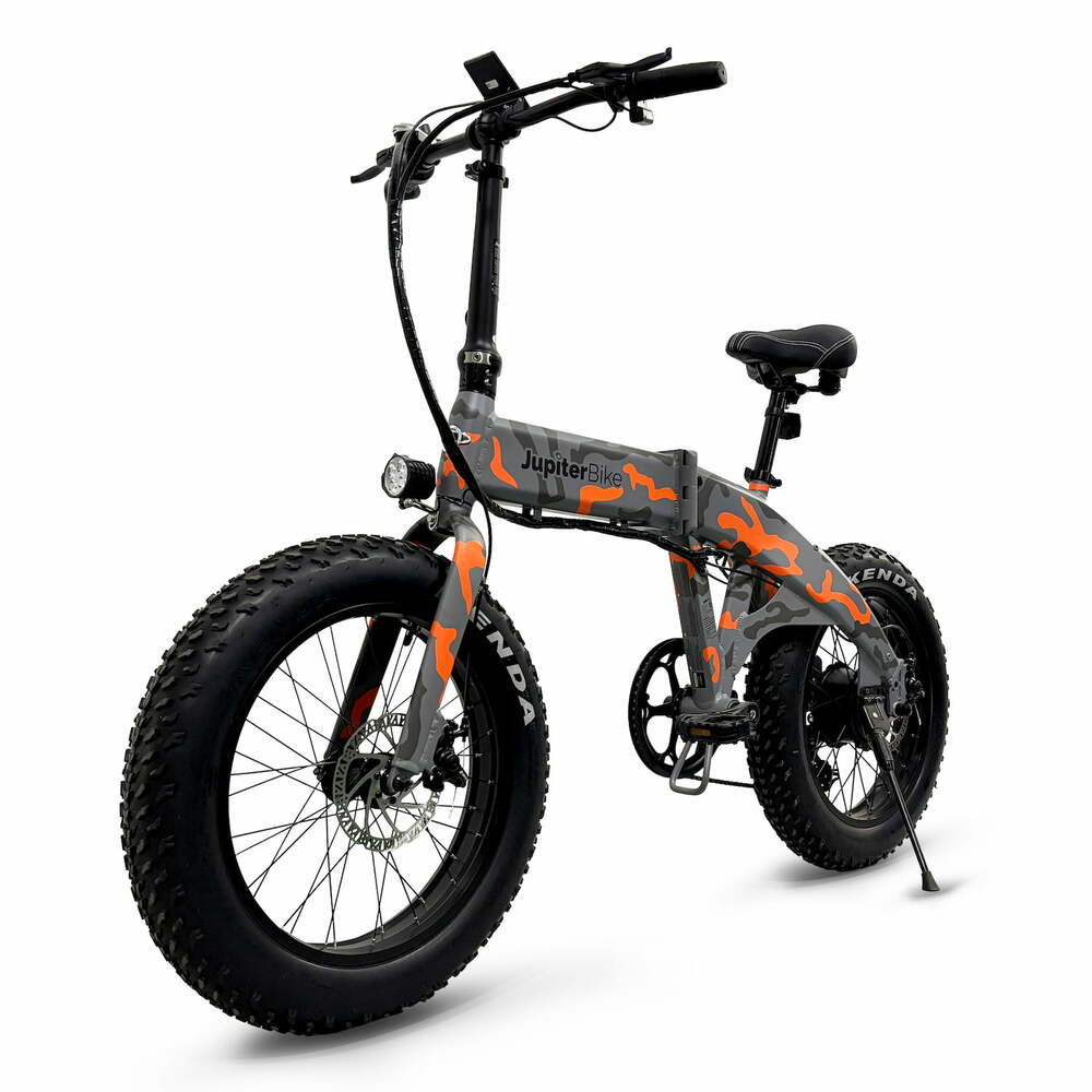 jupiter bike unisex 10 in. dia. electric folding bicycle Jupiter Defiant Folding Fat Tire Electric Bike