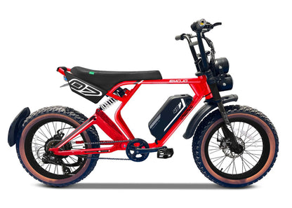 Emojo Streetrod Electric Bike – eBike for Adults and Teens - Red